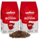 LAVAZZA Qualita Rossa- Mieszanka palonych ziaren kawy arabica i robusta, kawa ziarnista