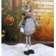 Szary Renifer bożonarodzeniowy stojący, ozdoba świąteczna 75cm