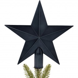 Antracytowa gwiazda na choinkę, czubek 20 cm