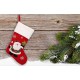 Czerwona skarpeta świąteczna, Mikołaj 45cm