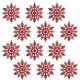 Czerwone gwiazdki, śnieżynki na choinkę, ozdoby choinkowe 10cm, 12 szt.