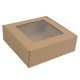 Kwadratowe pudełko fasonowe z okienkiem, pudełko prezentowe, prezent 30x30x10 cm