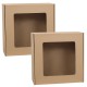 Kwadratowe pudełko fasonowe z okienkiem 30x30x10 cm