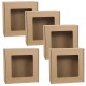 Kwadratowe pudełko fasonowe z okienkiem, pudełko prezentowe, prezent 30x30x10 cm