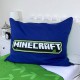 Minecraft Granatowo-zielona pościel dla dzieci, bawełniana pościel 140cm x 200cm OEKO-TEX