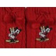 Myszka Mickey i Minnie Disney Czerwone ciepłe skarpety z pomponami, antypoślizgowe, OEKO-TEX