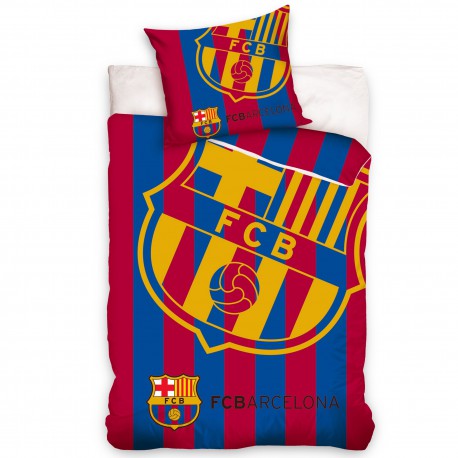 FC Barcelona Granatowo-bordowy komplet bawełnianej pościeli 140x200cm, OEKO-TEX