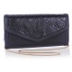 Black Clutch Bag/Purse With Flowers