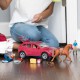 Schleich Horse Club - Voiture avec remorque pour chevaux, ensemble de figurines pour enfants de 5 ans et plus