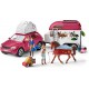 Schleich Horse Club - Voiture avec remorque pour chevaux, ensemble de figurines pour enfants de 5 ans et plus