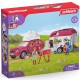 Schleich Horse Club - Voiture avec remorque pour chevaux, ensemble de figurines pour enfants de 5 ans et plus