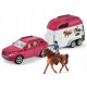 Schleich Horse Club - Voiture avec remorque pour chevaux, figurines pour enfants de 5 ans et plus