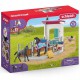 Schleich Horse Club - Enclos pour chevaux avec jument et poulain, figurines pour enfants de 5 ans et plus