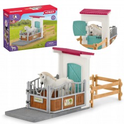 Schleich Horse Club - Enclos pour chevaux, figurines pour enfants de 5 ans et plus