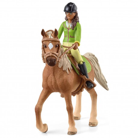 Schleich Horse Club - Sarah et Mystery, jument arabe, ensemble de figurines pour enfants 5+