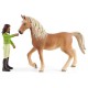 Schleich Horse Club - Sarah et Mystery, jument arabe, ensemble de figurines pour enfants 5+