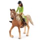 Schleich Horse Club - Sarah et Mystery, jument arabe, ensemble de figurines pour enfants 5+