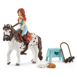 Schleich Horse Club - figurka Mia i Spotty kucyk, zestaw figurek dla dzieci 5+