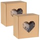 Kwadratowe pudełko fasonowe z okienkiem serce, pudełko prezentowe 20x20x10cm