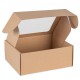 Prostokątne pudełko fasonowe z okienkiem, pudełko prezentowe 25x20x10 cm