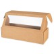 Prostokątne pudełko fasonowe z okienkiem, pudełko prezentowe 40x15x10 cm
