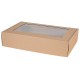 Prostokątne pudełko fasonowe z okienkiem, pudełko prezentowe 45x30x10 cm
