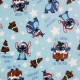 DISNEY Stitch Niebieski koc/narzuta, świąteczny koc 120x150 cm OEKO-TEX