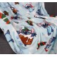 DISNEY Stitch Niebieski koc/narzuta, świąteczny koc 120x150 cm OEKO-TEX