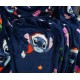 DISNEY Stitch Granatowa narzuta/koc, świąteczny koc 175x215 cm