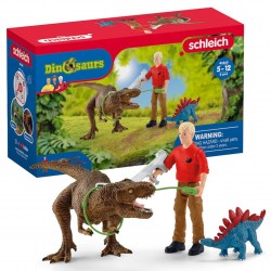 SLH41465 Schleich Dinosaurus - Atak Tyrannosaurusa Rexa, figurki dla dzieci 4+