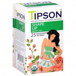 Tipson Organic Beauty SHAPE UP zielona herbata w saszetkach 25 x 1,5 g
