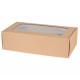 Prostokątne pudełko fasonowe z okienkiem, pudełko prezentowe 35x20x10 cm