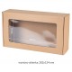 Prostokątne pudełko fasonowe z okienkiem, pudełko prezentowe 35x20x10 cm