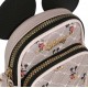 DISNEY Myszka Mickey Beżowa mini torebka, saszetka na pasku 17x11x5 cm