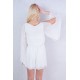 ASOS biała, sukienka mini - zwiewne rękawy