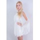 ASOS biała, sukienka mini - zwiewne rękawy