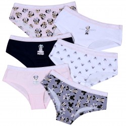 6x Unterhose für Mädchen Minnie Maus DISNEY, Zertifikat ÖKO-TEX