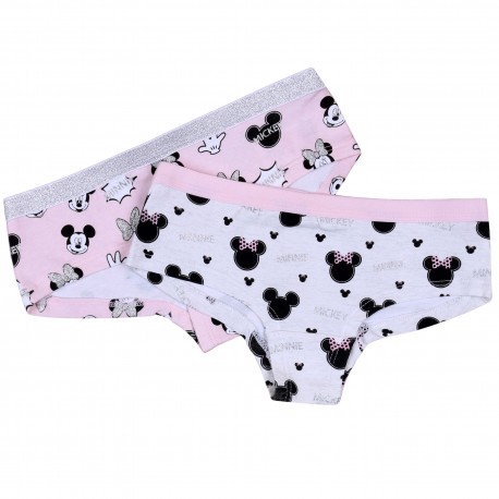 2 x Pink Briefs, Underwear For Girls Mickey Mouse & Friends DISNEY