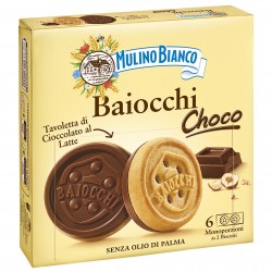 MULINO BIANCO Baiocchi Choco - Włoskie ciastka z nadzieniem czekoladowym 144g