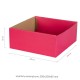 Różowe pudełko fasonowe w kwiaty 20x20x8,5 cm