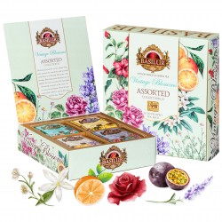 BASILUR Vintage Blossoms Assorted - Mieszanka herbat cejlońskich w saszetkach 40x2g