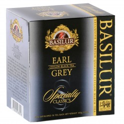 BASILUR Earl Grey- Czarna herbata cejlońska z olejkiem bergamotowym w saszetkach, 50x2g