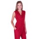 Dark Red, Cowl Neck, Bodycon Fit, Jumpsuit, Playsuit For Ladies By John Zack