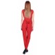 Scarlet Red, Cowl Neck, Bodycon Fit, Jumpsuit, Playsuit For Ladies By John Zack