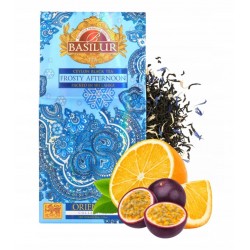 BASILUR Czarna herbata cejlońska liściasta z dodatkiem chabru oraz nutą marakui i pomarańczy, 100 g