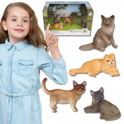 Collecta Zestaw 4 figurek kotów, figurki zwierząt 3+