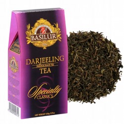 BASILUR Darjeeling Czarna herbata indyjska, herbata liściasta z nutą wina Muscat i kwiatowymi akcentami, 100 g