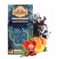BASILUR Magic Nights- Sypana czarna herbata cejlońska z dodatkiem kwiatów bławatka, malwy oraz owoców, 100g