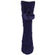 Women Navy Blue Pom Poms Socks