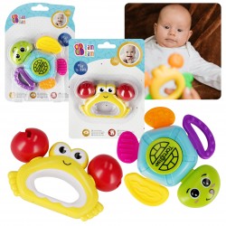 Zabawki niemowlęcy: grzechotka krabik + grzechotka żółwik